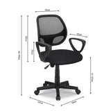 Bureaustoel 'Hippa' Mesh Zwart