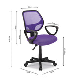 Bureaustoel 'Hippa' Mesh Paars