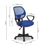 Bureaustoel 'Hippa' Mesh Blauw