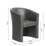 Kuipzeteltje 'Charlie' Vintage PU Donkergrijs