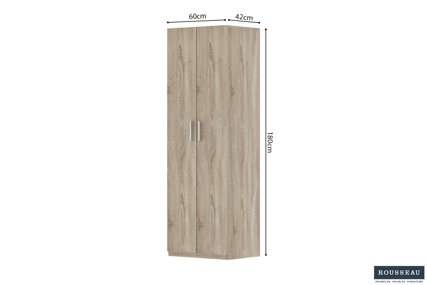 Opbergkast 'Mike' 60 cm 2 deuren Sonoma
