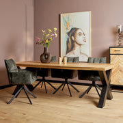 Eettafel Denver | | Rechthoek | X-poot