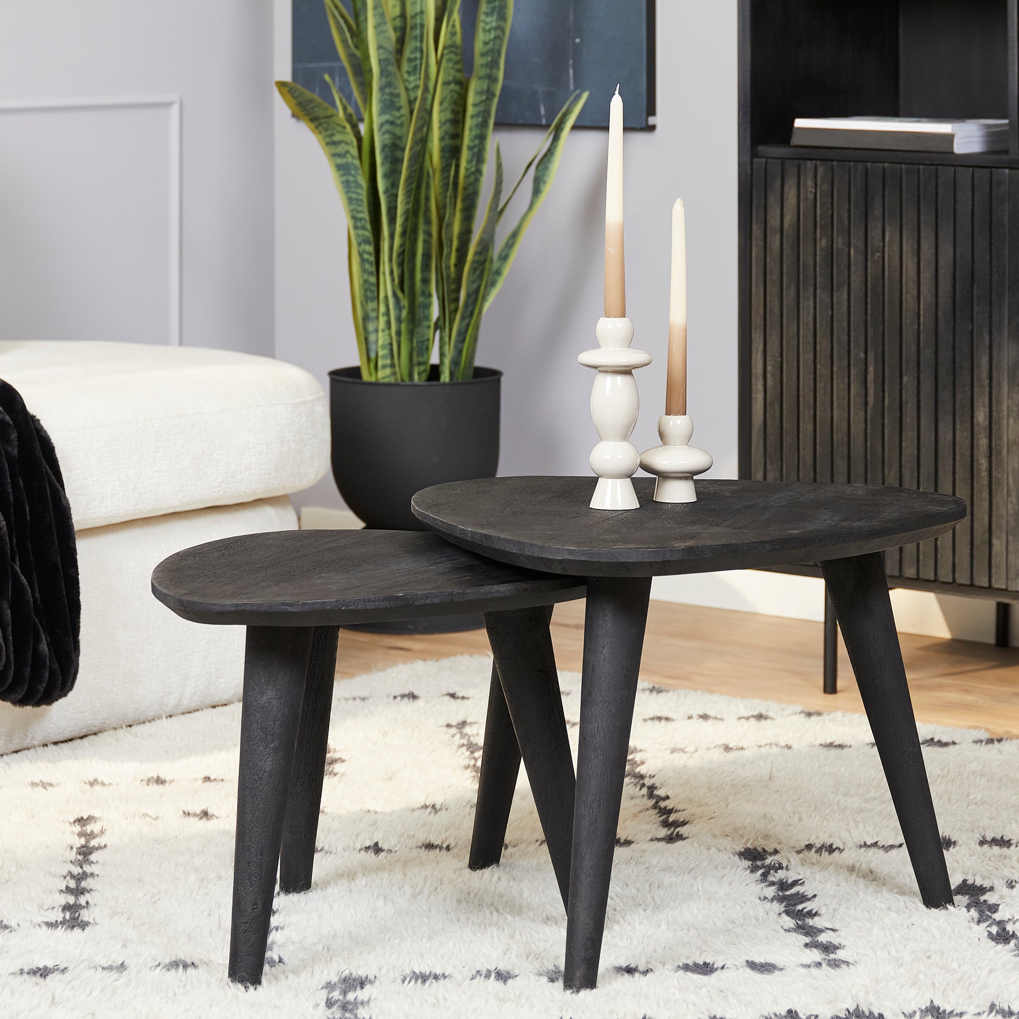 Salontafel Omaha Black | | Set van 2