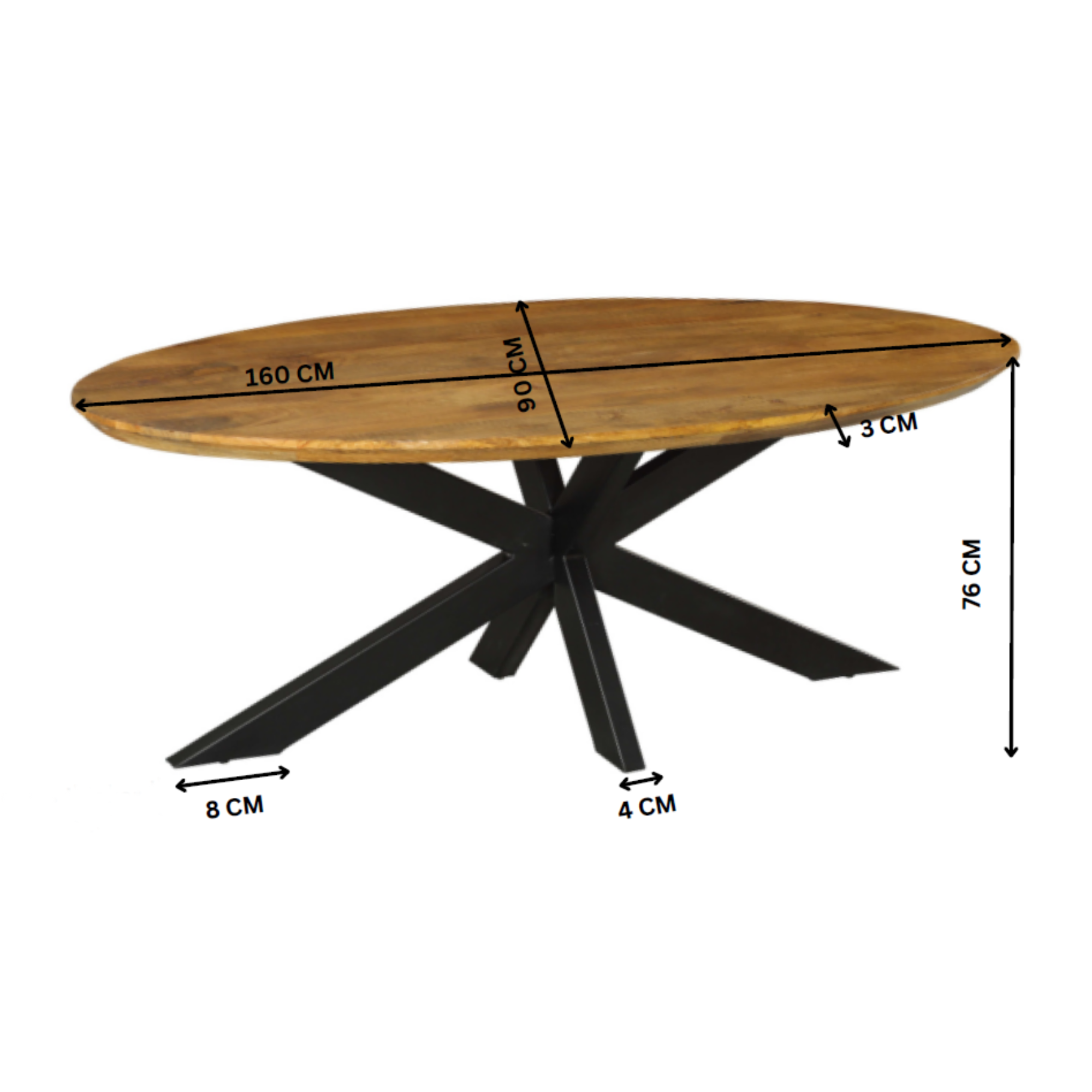 Eettafel Brandy | | Ovaal