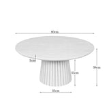 Salontafel SOLA Zand Mangohout 80 cm