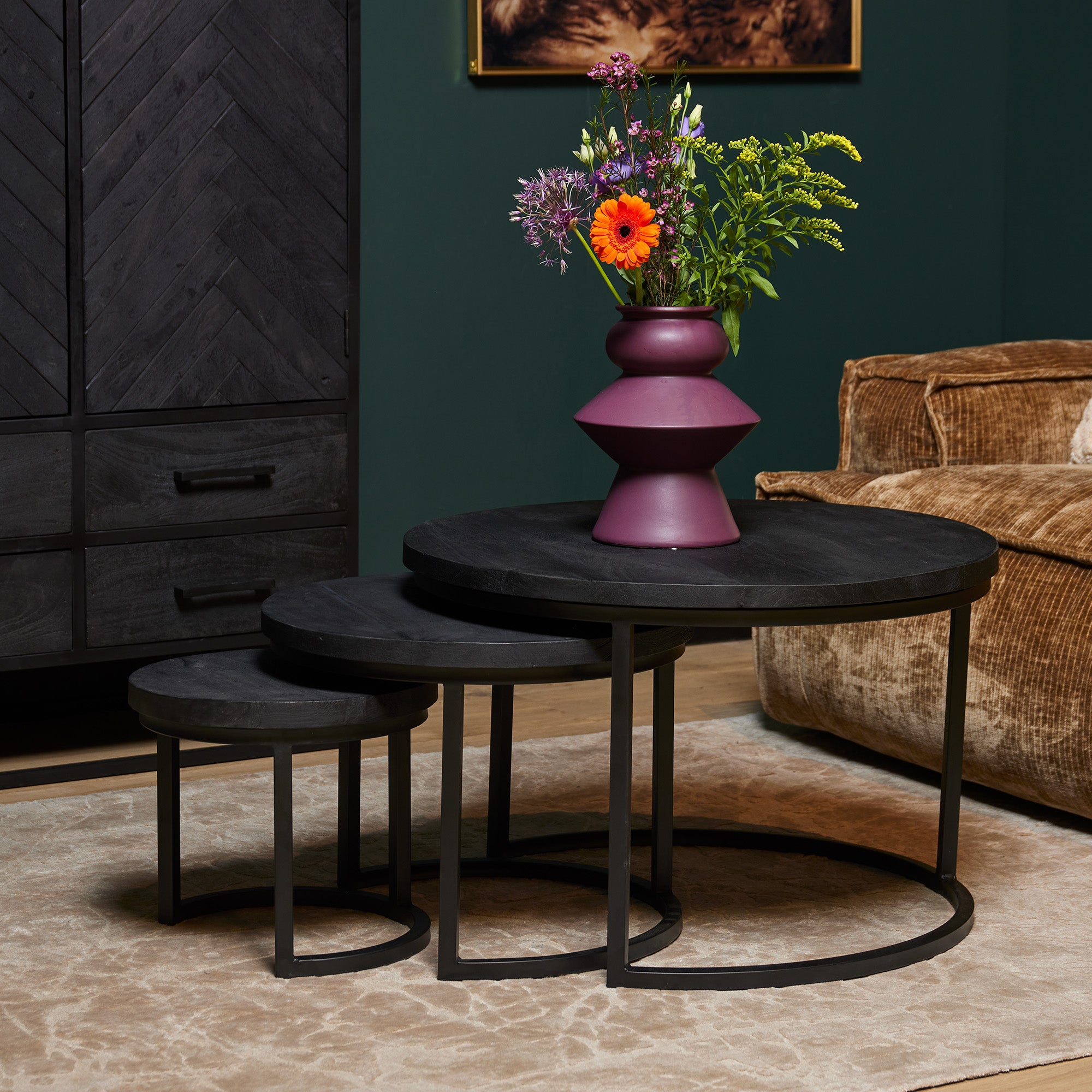 Salontafel Triole All Black | | Set van 3