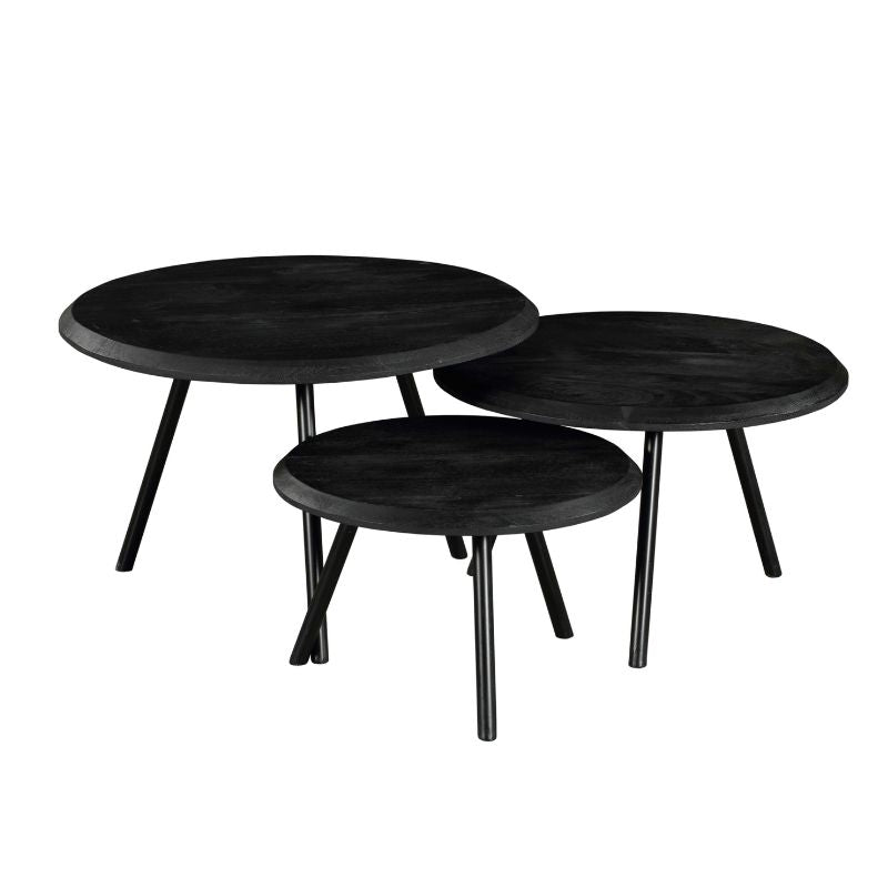 Salontafel Ohio Black | | set van 3
