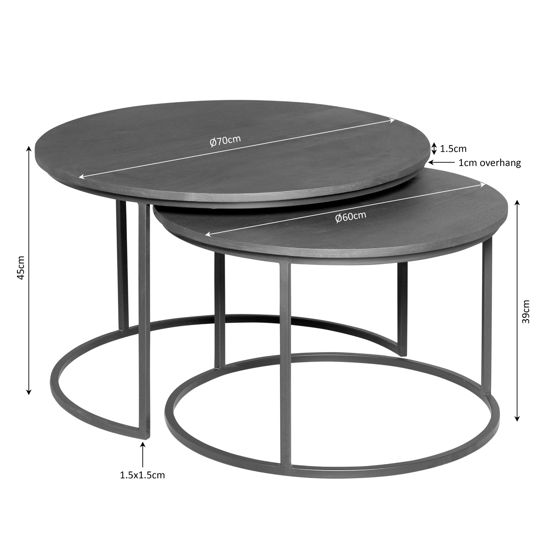 Salontafel Madison Brown | | set van 2