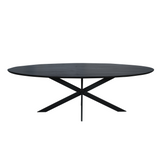 Eiken eettafel Ferris | Ovaal | Zwart