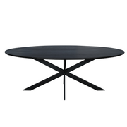 Eiken eettafel Ferris | Ovaal | Zwart