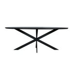 Eiken eettafel Ferris | Ovaal | Zwart