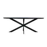 Eiken eettafel Ferris | Ovaal | Zwart