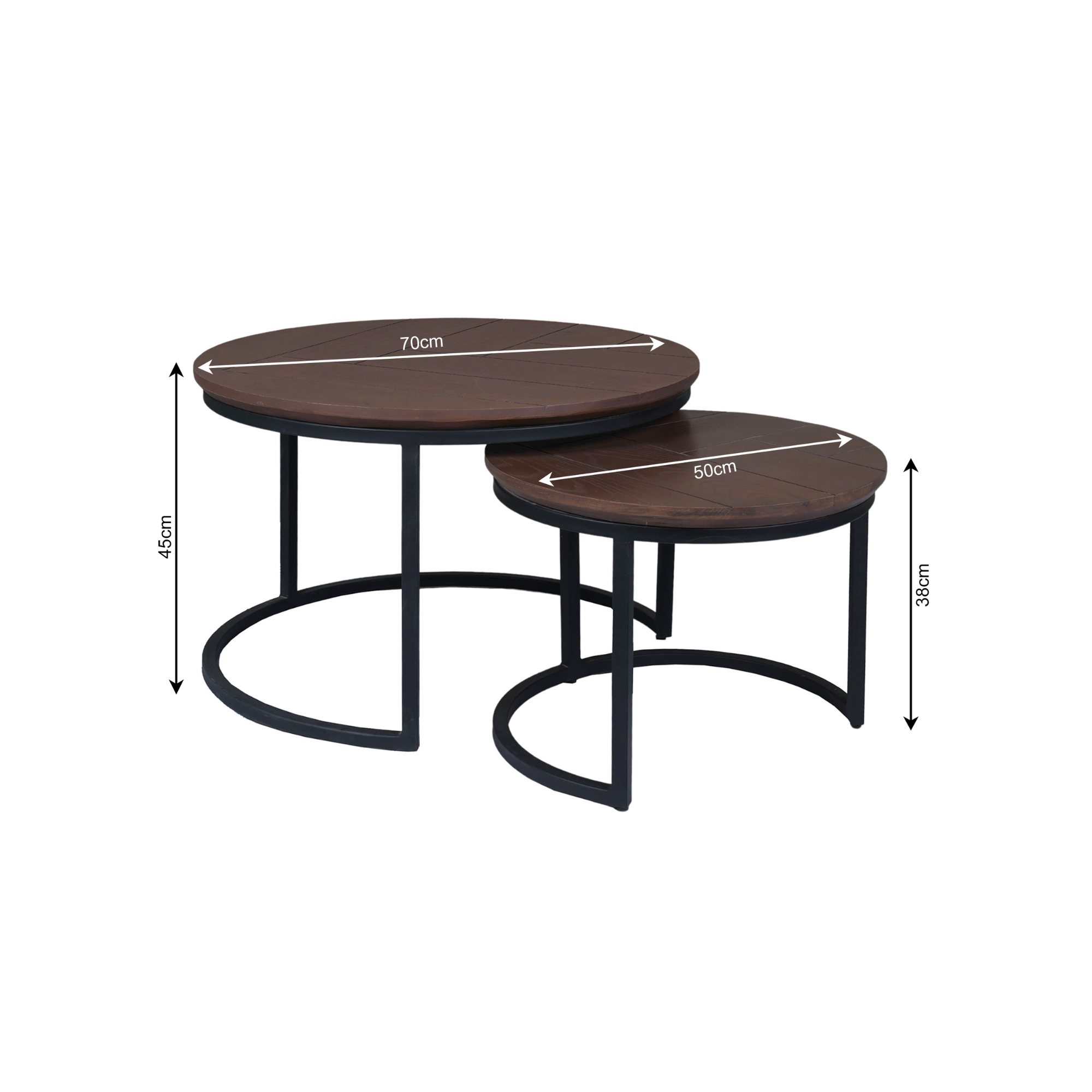 Salontafel Otik Walnut Oak | | set van 2