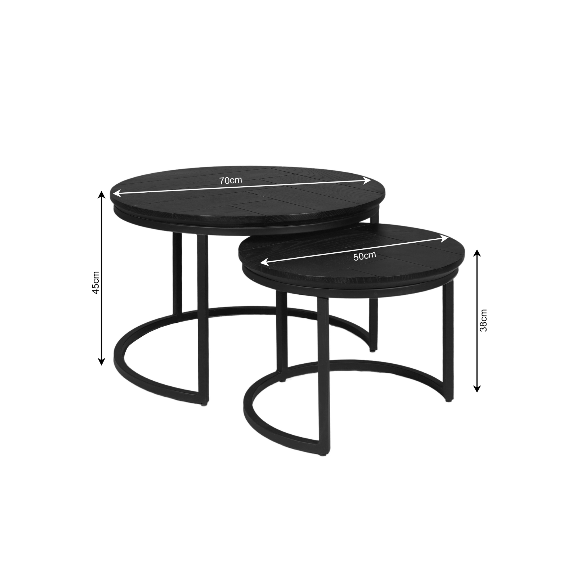 Salontafel Otik Black Oak | | set van 2