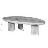 Salontafel ZILLA Bruin Eikenhout 130 cm