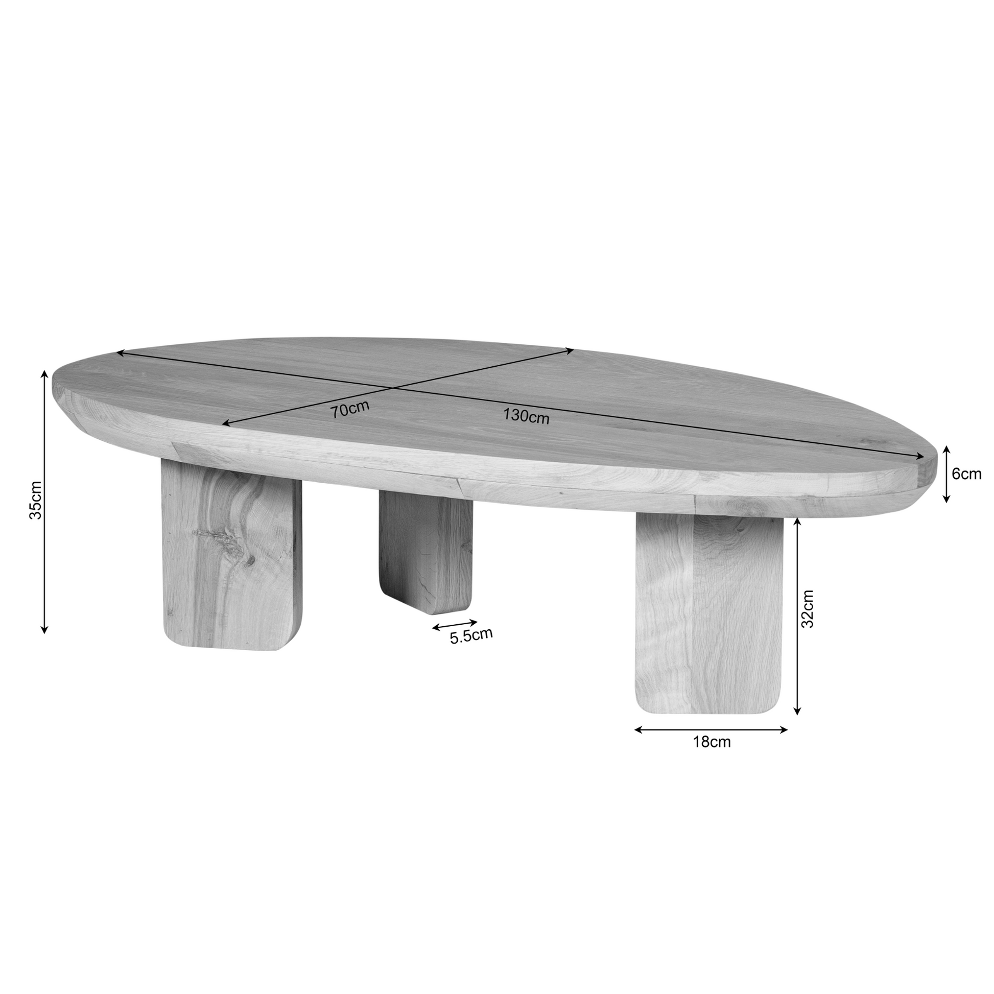 Salontafel Zillah | | Oak Brown