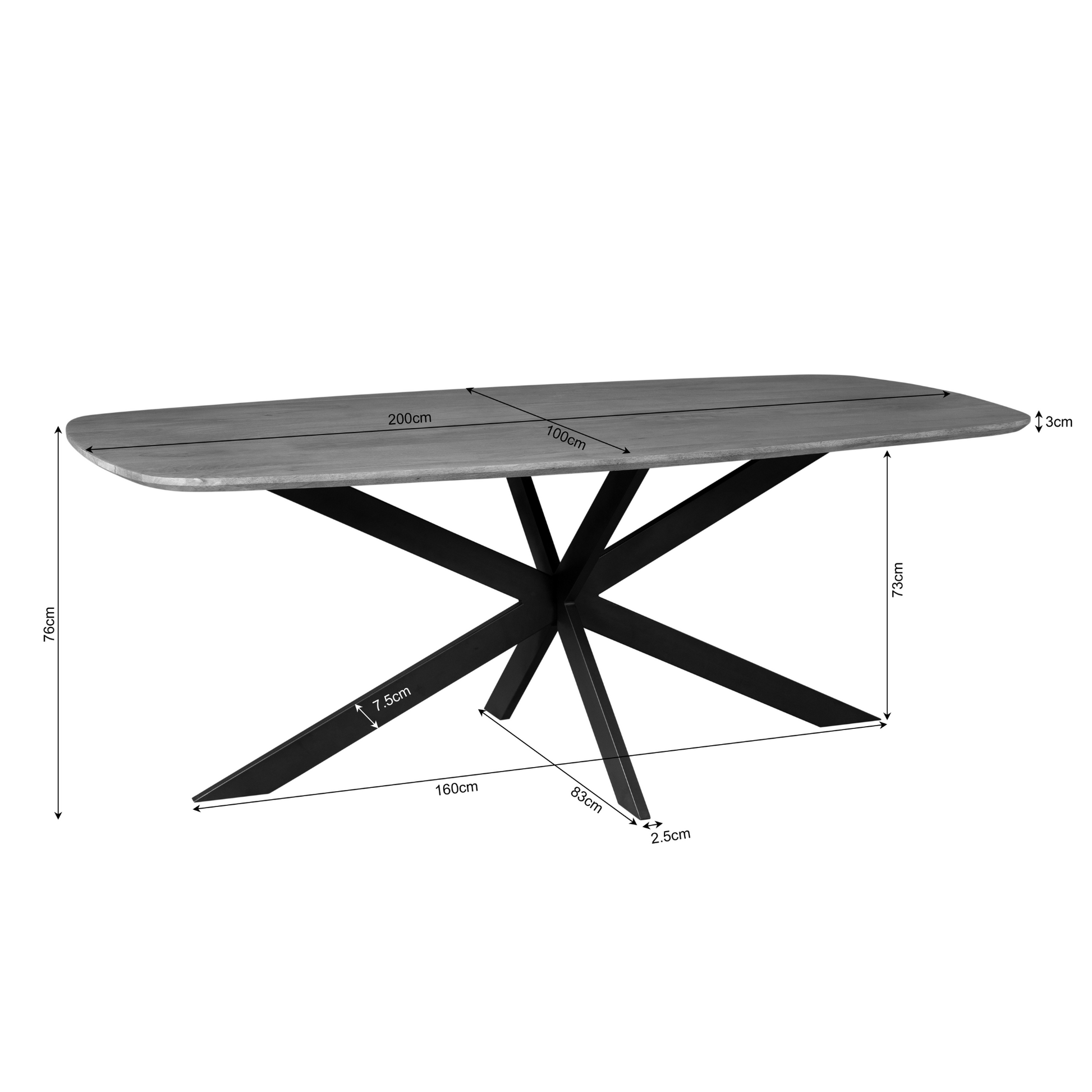 Eettafel Elegance | Deens ovaal