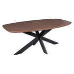 Eettafel Madison Walnut | | Deens Ovaal | Poot Black