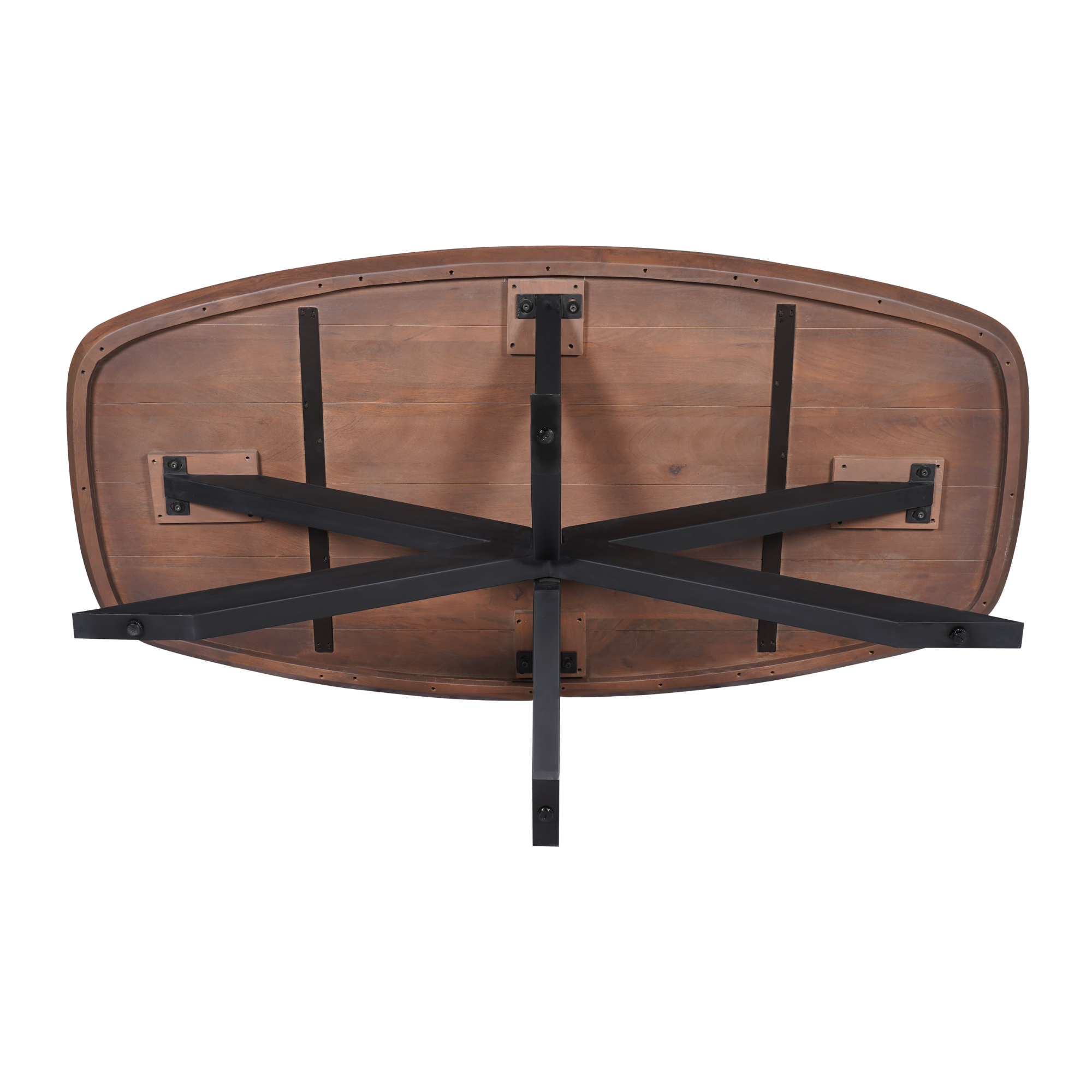 Eettafel Madison Walnut | | Deens Ovaal | Poot Black