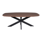 Eettafel Madison Walnut | | Deens Ovaal | Poot Black