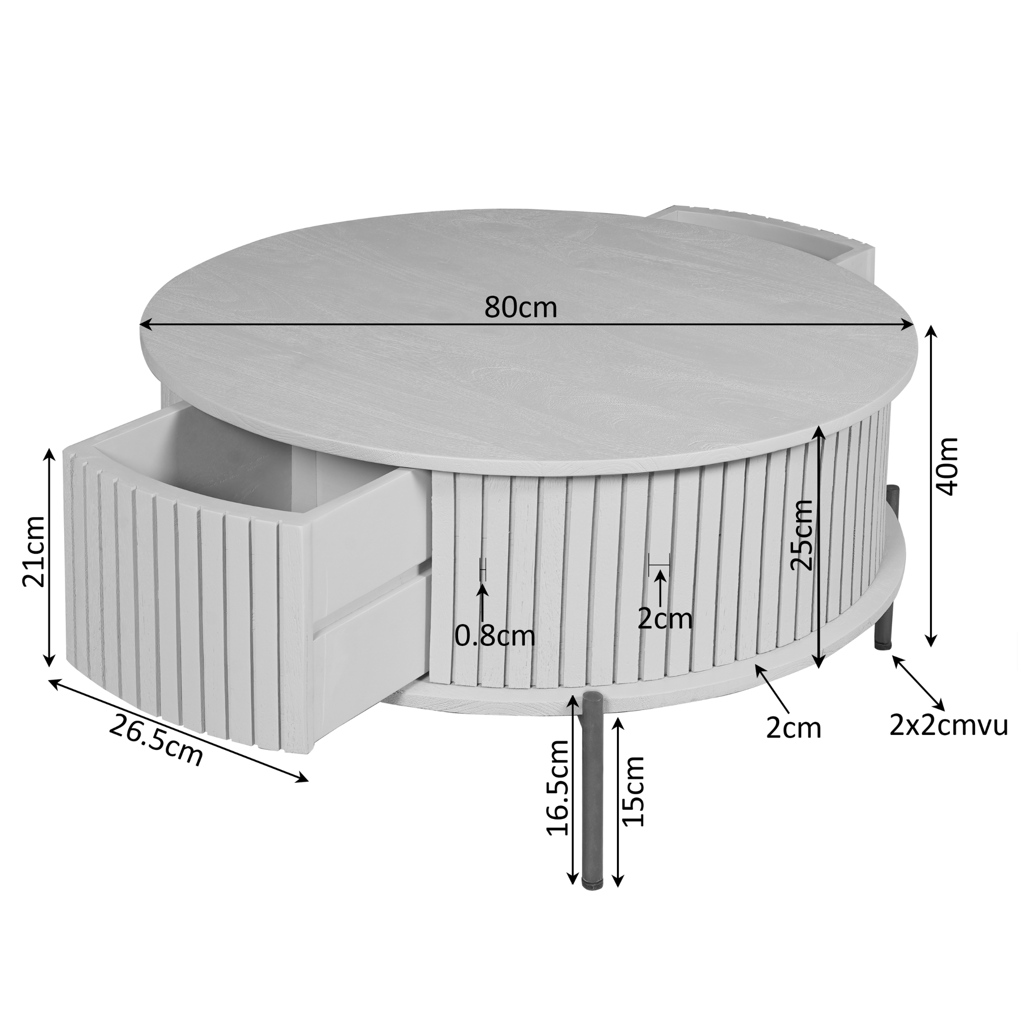 Salontafel Madison Brown | | Rond