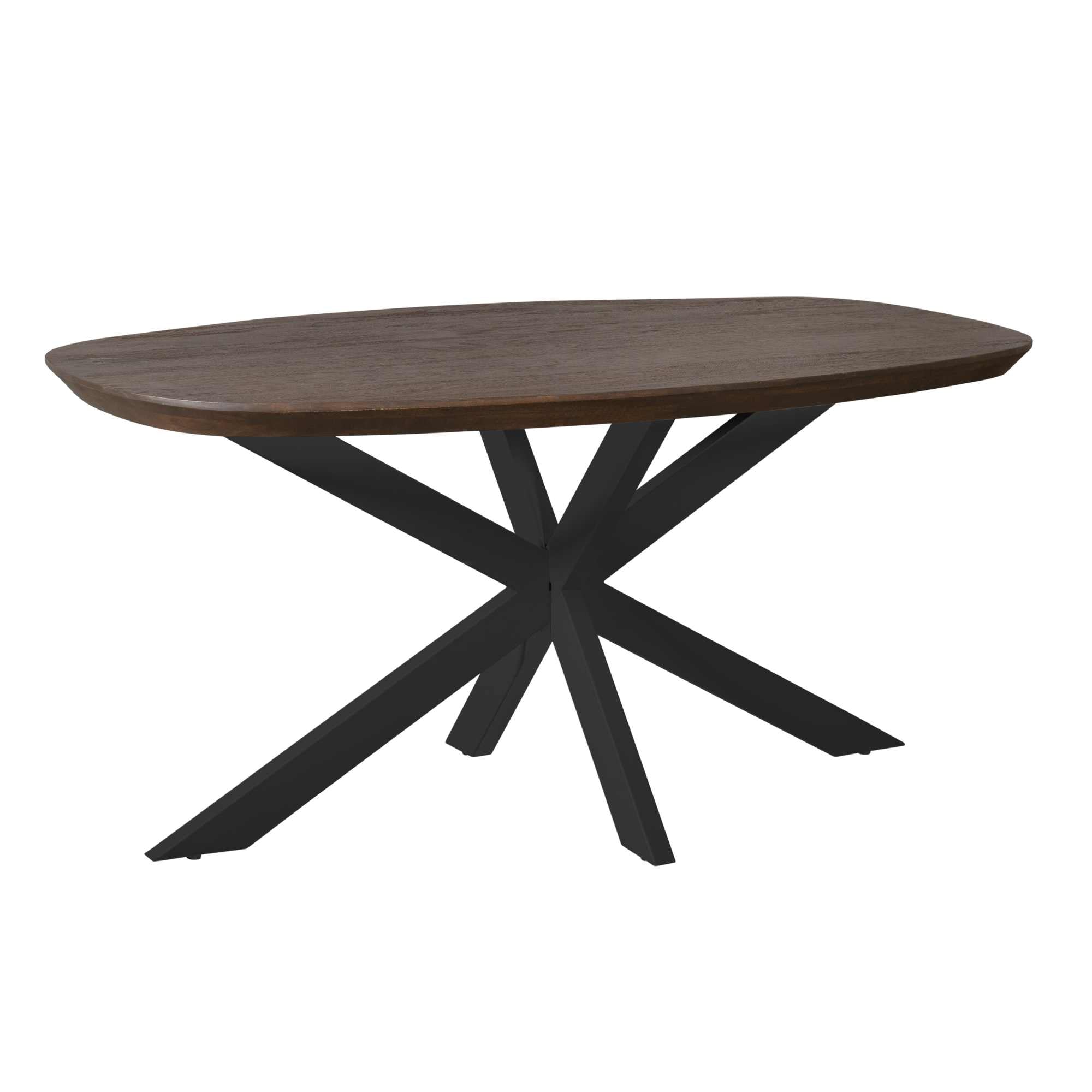 Eettafel Madison Brown | | Deens Ovaal | Poot Black