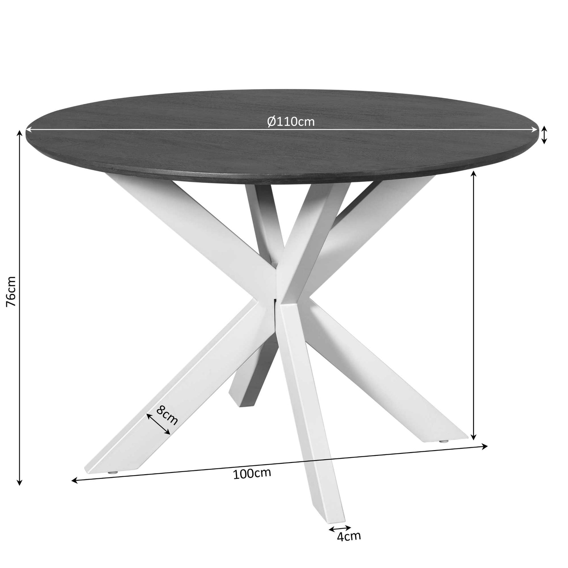 Eettafel Madison Brown | | Poot Black