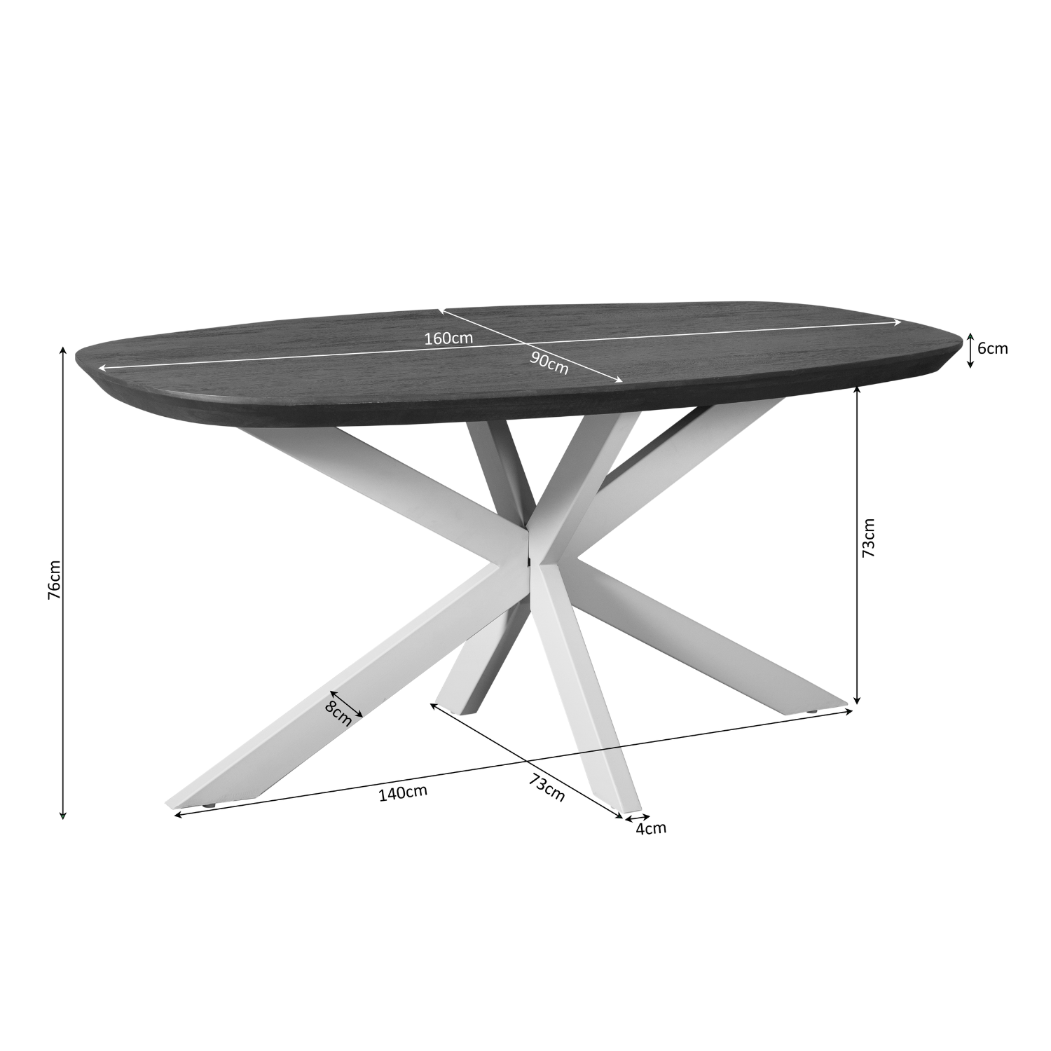 Eettafel Madison Naturel | | Deens ovaal