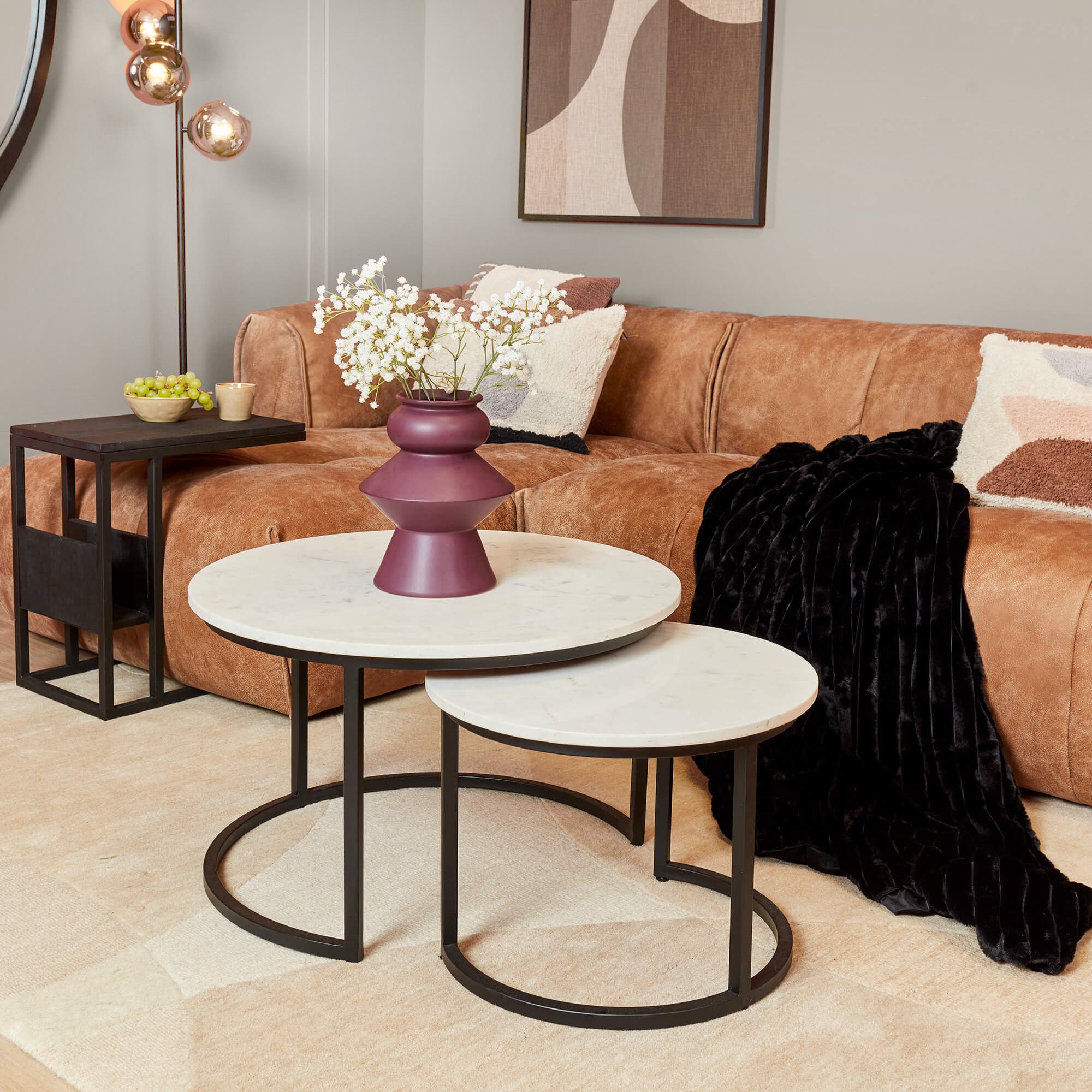 Salontafel Nova White marble | | Set van 2