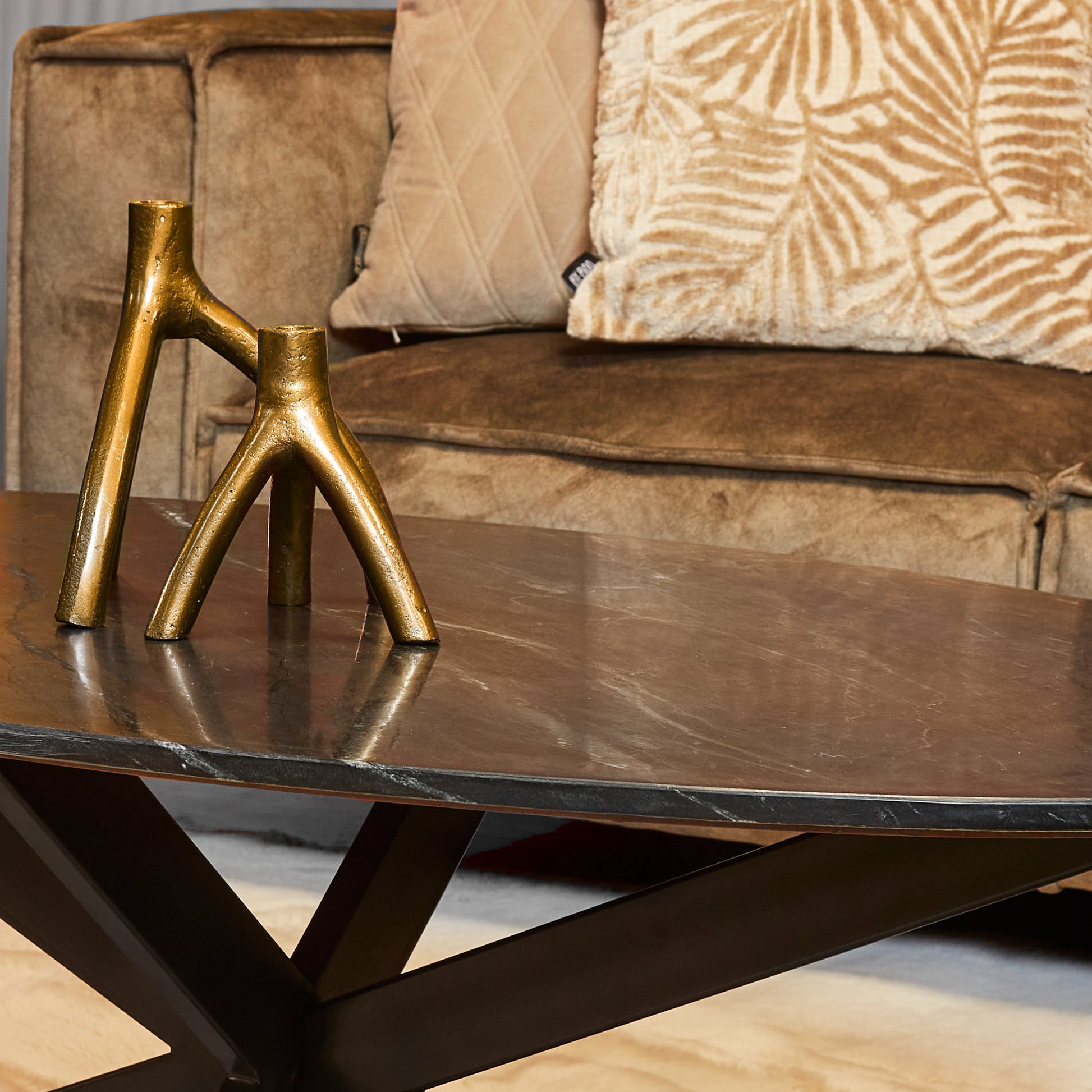 Salontafel Faye Black marble | | Ovaal