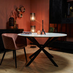 Eettafel Lynn White marble | | Rond