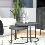 Salontafel Ora Black Kadappa Stone| | Set van 2