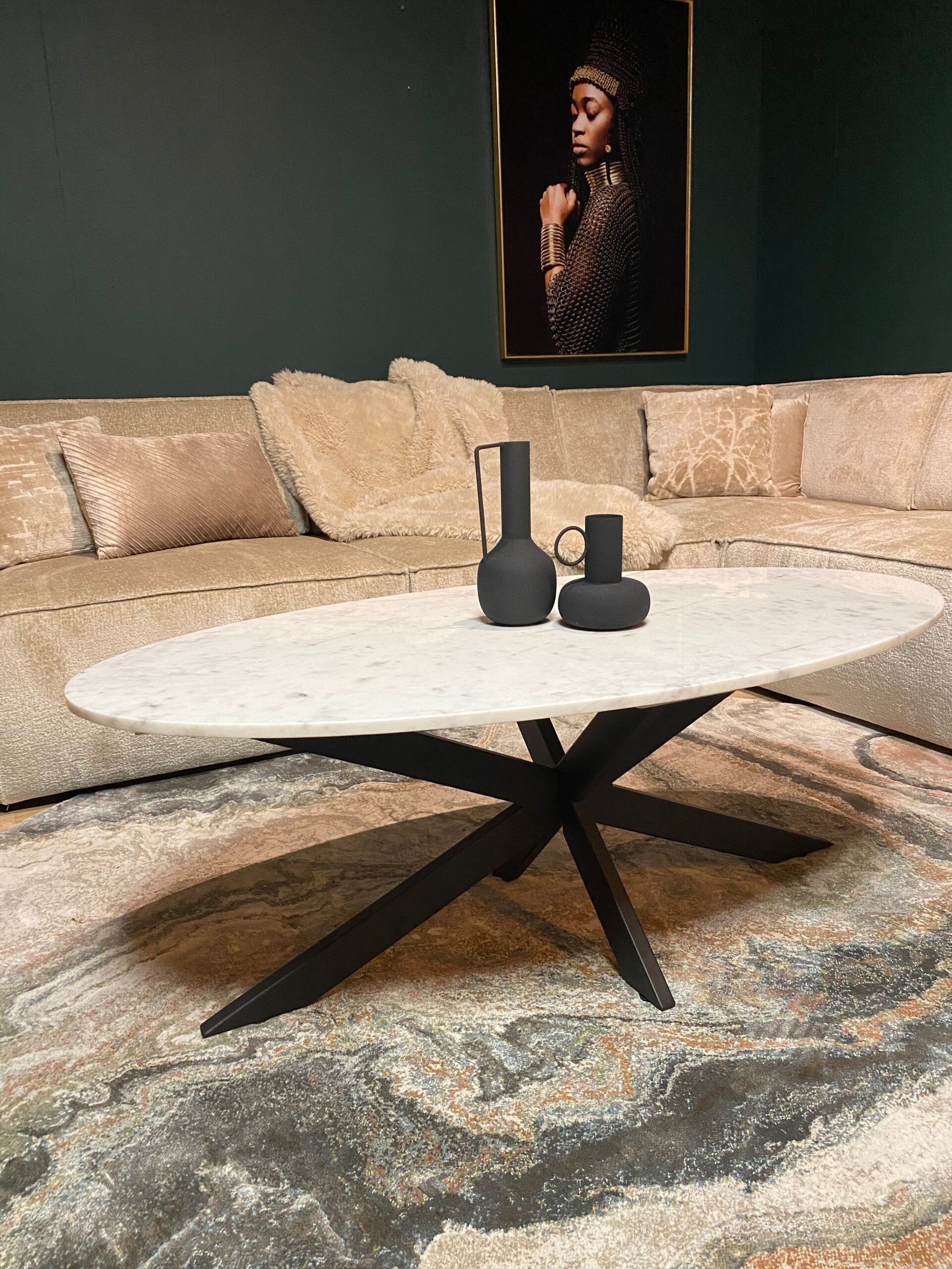 Salontafel Faye White marble | | Ovaal