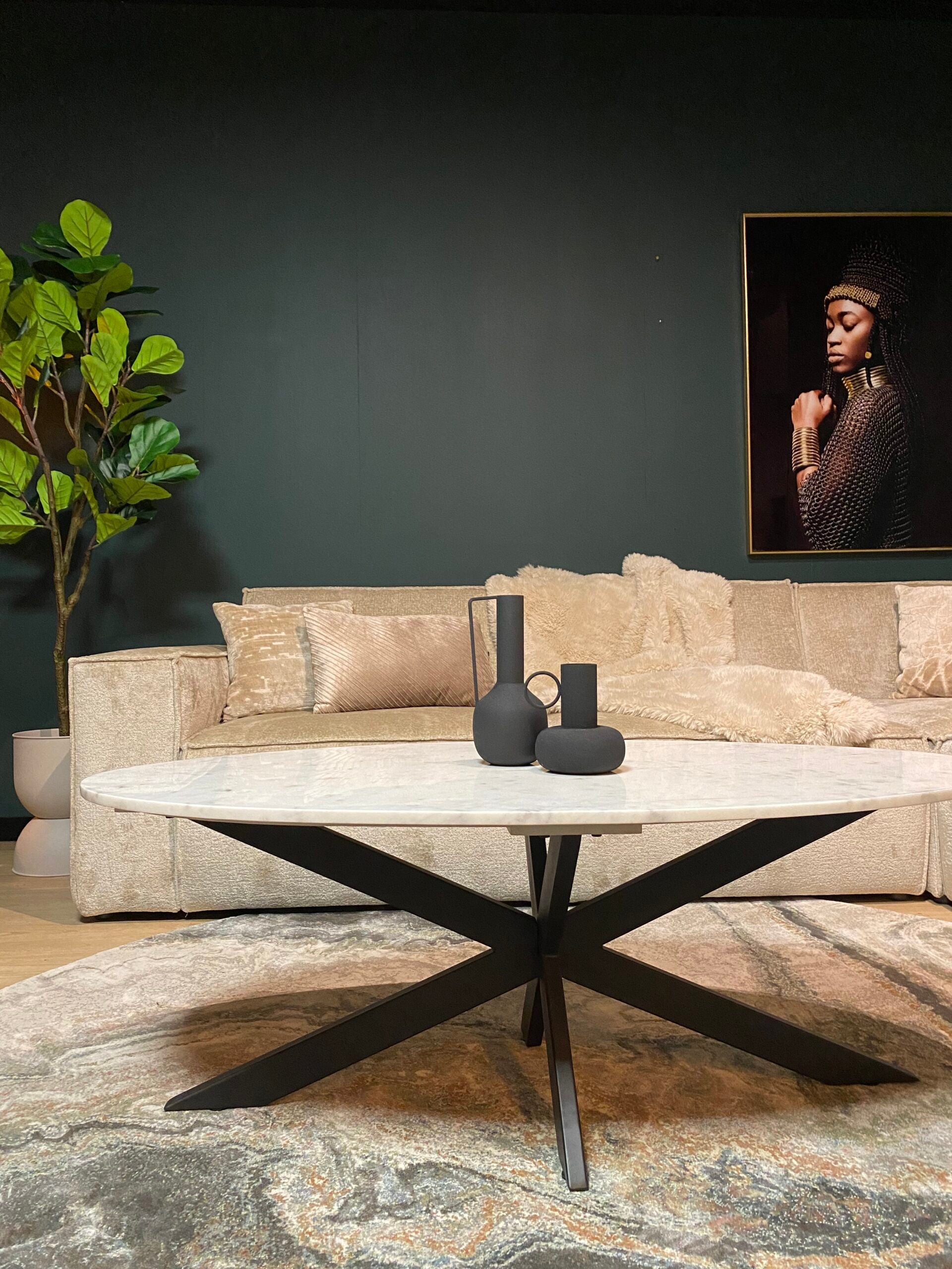 Salontafel Faye White marble | | Ovaal