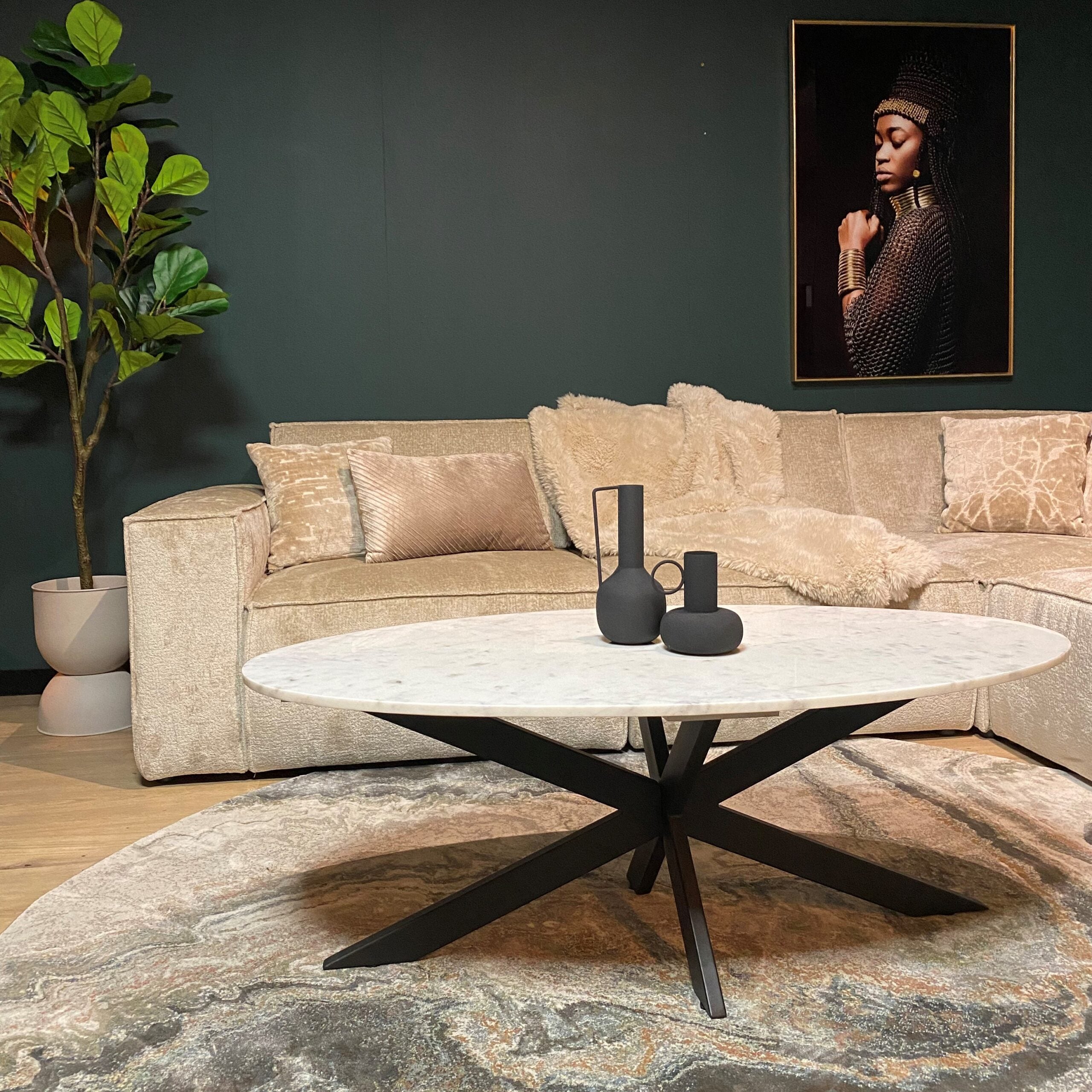 Salontafel Faye White marble | | Ovaal