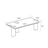 Salontafel MEVE Bruin Marmer 128 cm