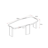 Salontafel SIVIA Bruin Marmer 130 cm