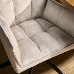 Eetkamerstoel Dani Velvet | Champagne | Met armleuning