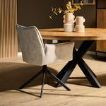 Eetkamerstoel Dani Velvet | Champagne | Met armleuning