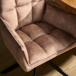 Eetkamerstoel Dani Velvet | Beige | Met armleuning