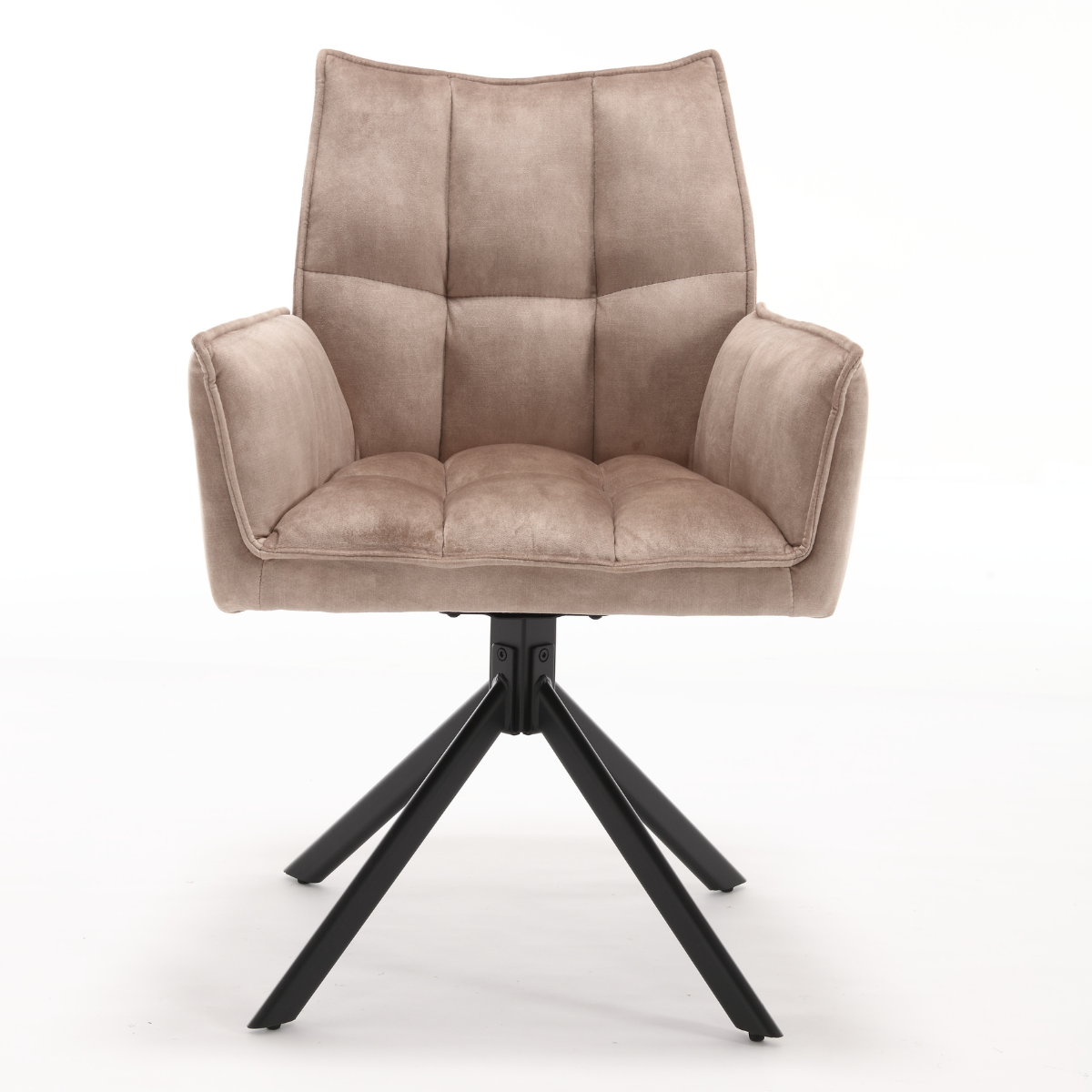 Eetkamerstoel Dani Velvet | Beige | Met armleuning