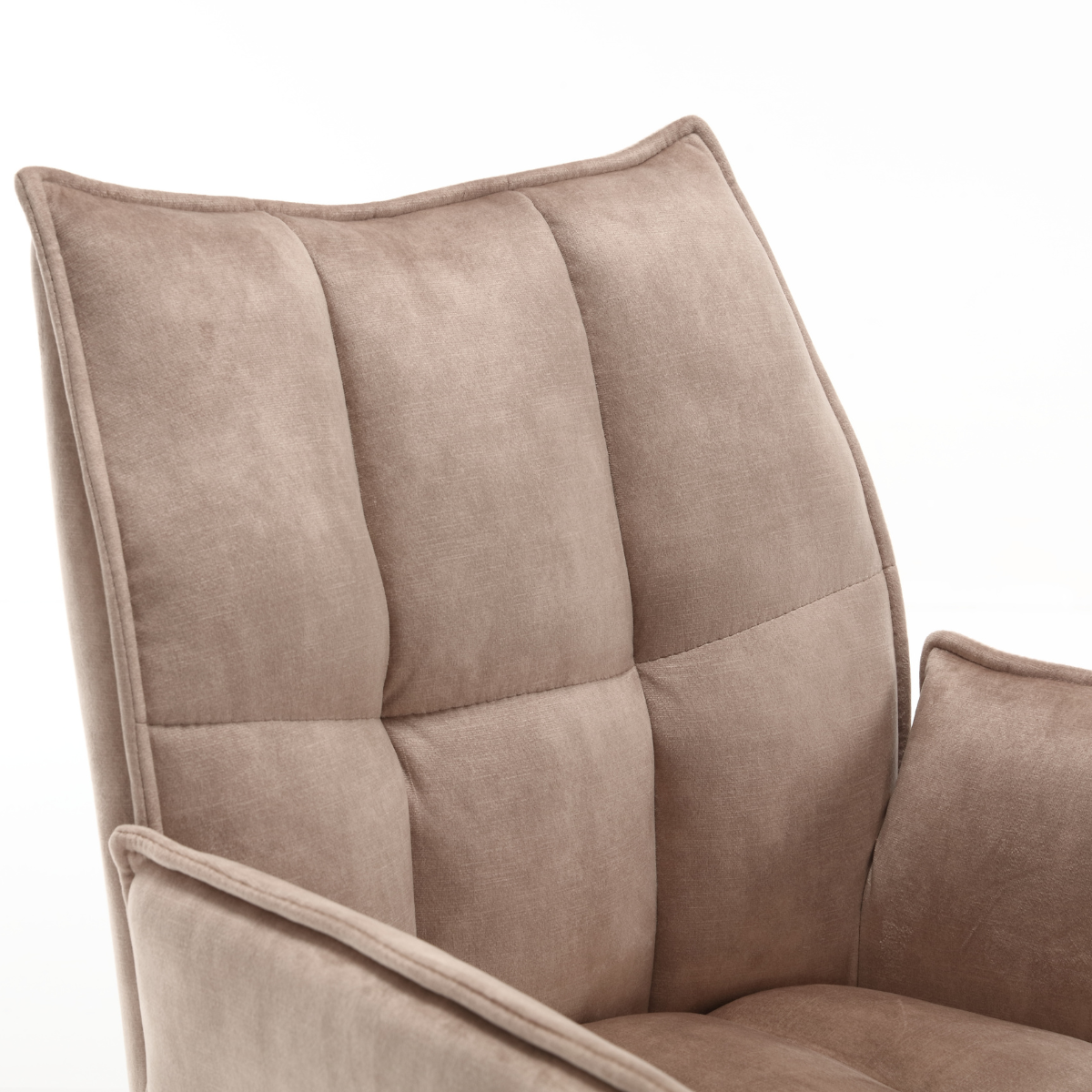 Eetkamerstoel Dani Velvet | Beige | Met armleuning