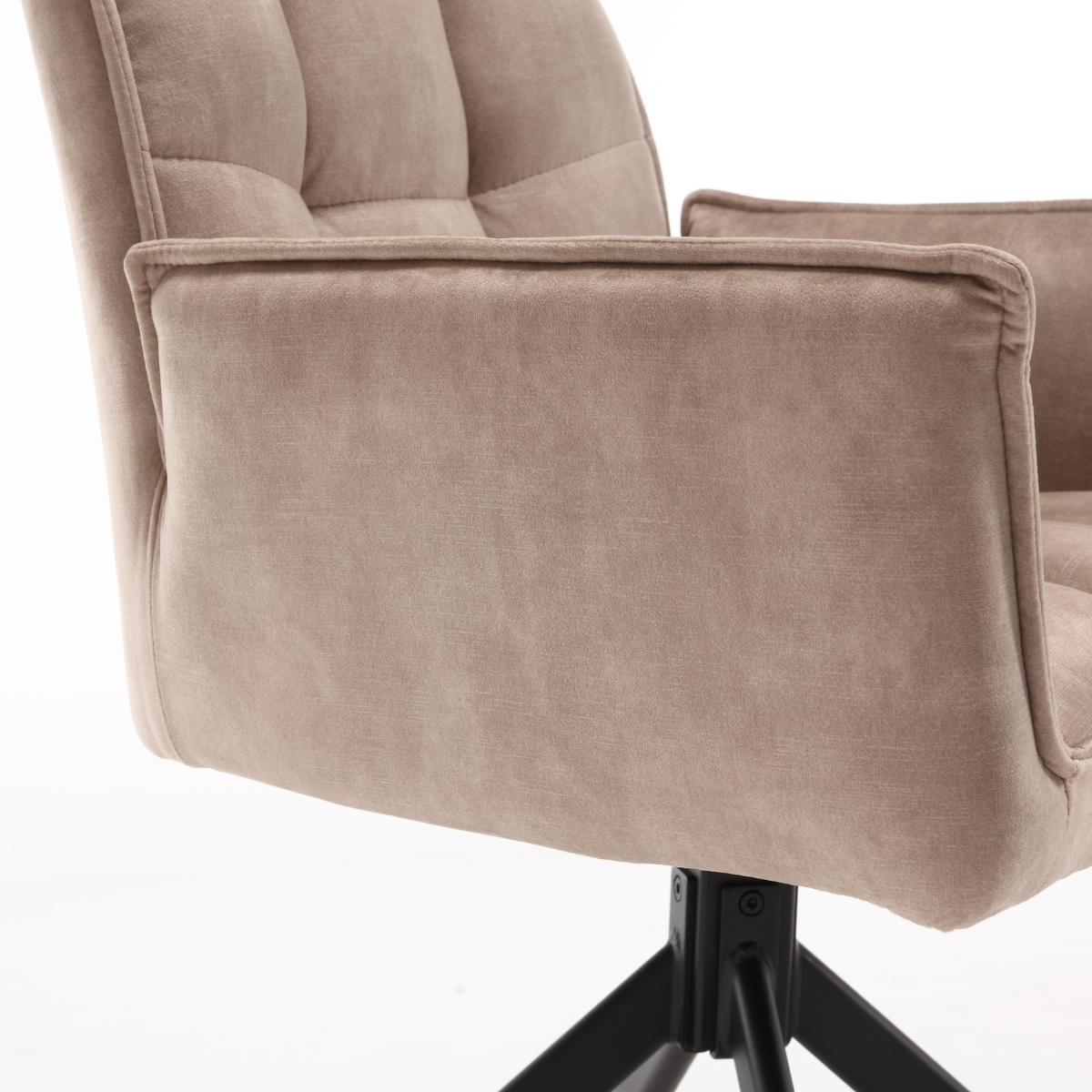 Eetkamerstoel Dani Velvet | Beige | Met armleuning