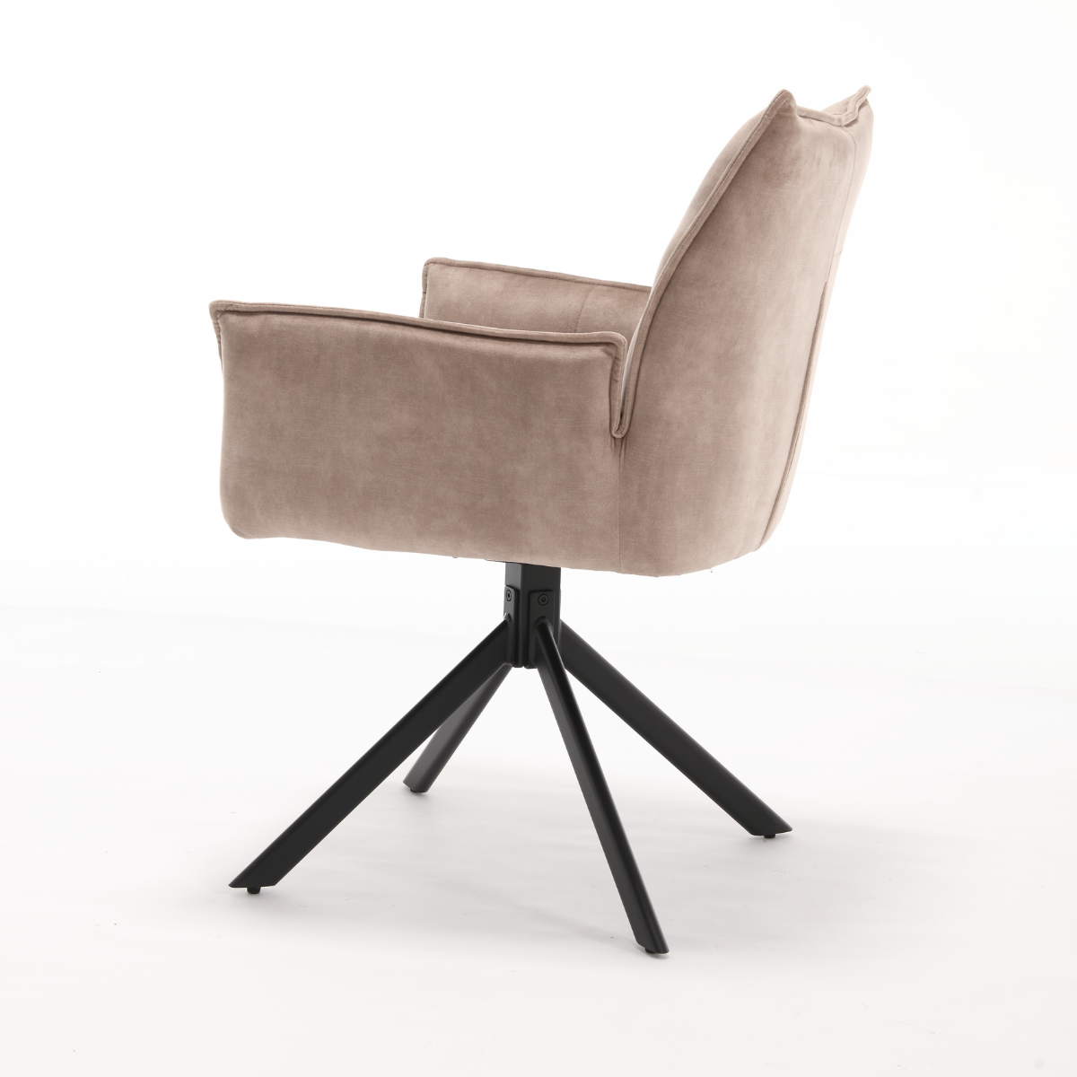 Eetkamerstoel Dani Velvet | Beige | Met armleuning