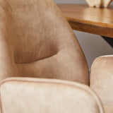 Eetkamerstoel Nova | Beige | Met armleuning