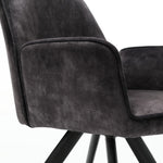 Eetkamerstoel Nova | Antraciet | Met armleuning