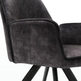 Eetkamerstoel Nova | Antraciet | Met armleuning