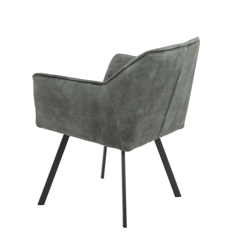 Eetkamerstoel Emma Velvet | Hunter Green | Met armleuning
