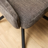 Eetkamerstoel Hanna | Charcoal Brown | Met armleuning