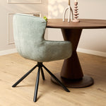 Eetkamerstoel Hanna | Water Green | Met armleuning